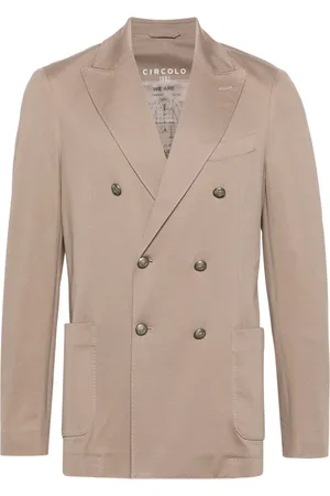 Circolo Double-breasted piqué blazer