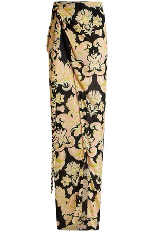 Etro Floral-print sarong skirt