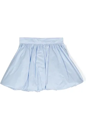MONNALISA Logo-appliqué pleated skirt