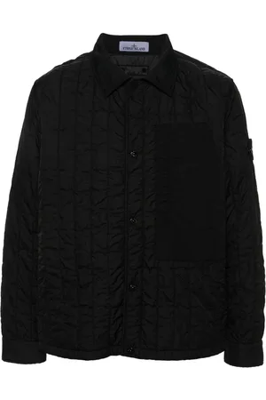 Stone Island Crinkled quilted shirt jacket