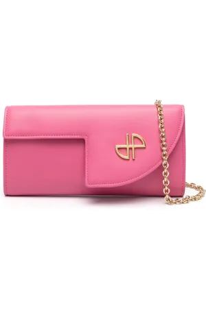 Patou JP chain-link leather clutch bag