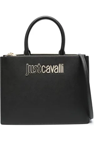 Roberto Cavalli Range B logo-lettering tote bag
