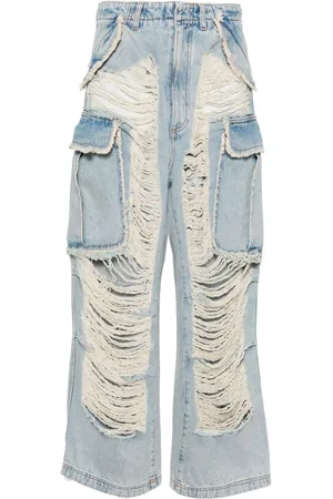 DARKPARK Vivi distressed wide-leg jeans