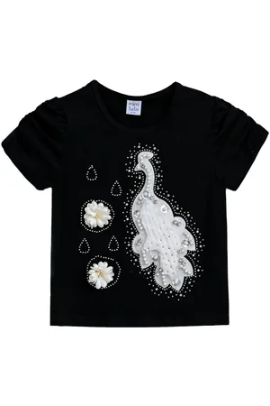 Mimi Tutu Peacock-appliqué T-shirt