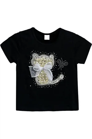 Mimi Tutu Cat-appliqué T-shirt