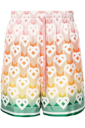 Casablanca Gradient Heart silk shorts