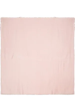 Twin-Set Logo-jacquard frayed scarf