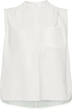 YVES SALOMON Sleeveless leather blouse