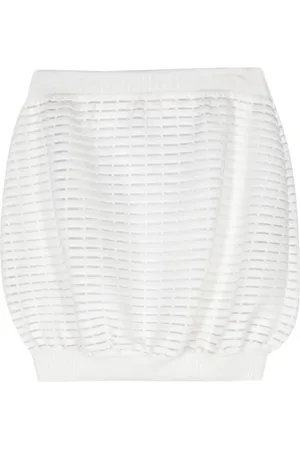 GENNY Lurex-detailed striped skirt