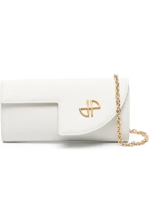 Patou JP chain-link leather clutch bag