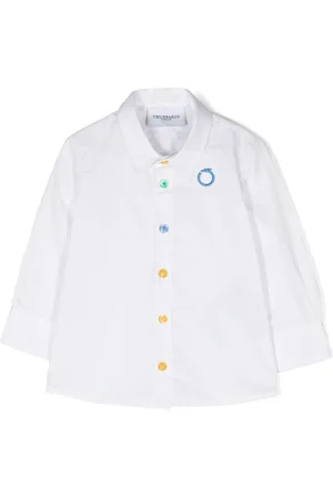 Trussardi Logo-embroidered cotton shirt