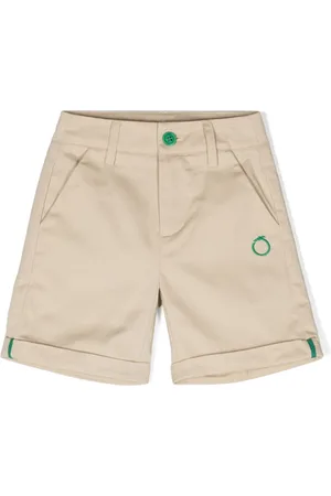 Trussardi Logo-embroidered cotton shorts