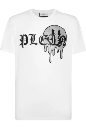 Philipp Plein Rhinestone-logo cotton T-shirt