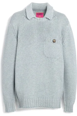 Barrie Chunky-knit cashmere polo jumper