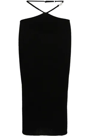AMIRI Strap-detail pencil midi skirt