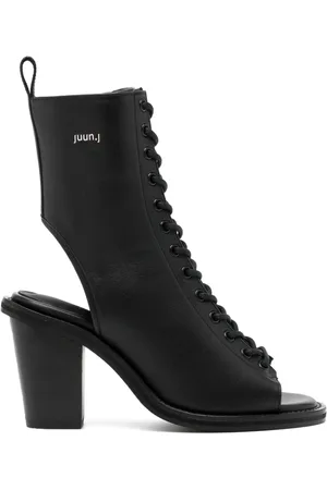 JUUN.J 80mm open-toe leather boots