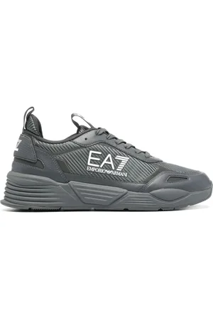 EA7 Logo-print panelled sneakers