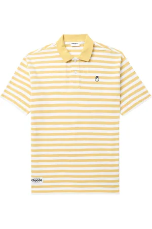 Chocoolate Striped cotton polo shirt
