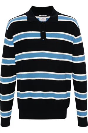 Woolrich Melton striped knitted polo shirt