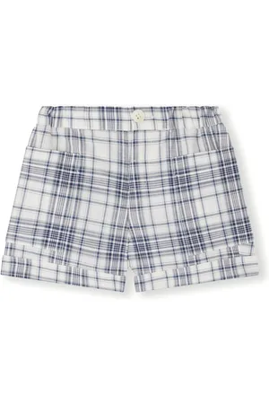 BONPOINT Nateo checked cotton shorts