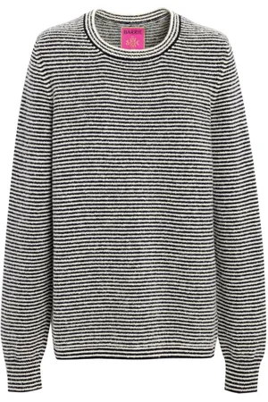 Barrie Striped intarsia-knit jumper