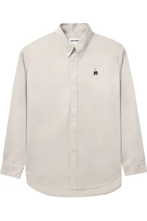 Chocoolate Patch-detail cotton shirt