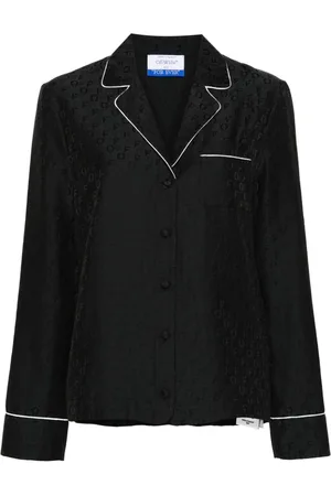 OFF-WHITE Monogram-jacquard pajama top