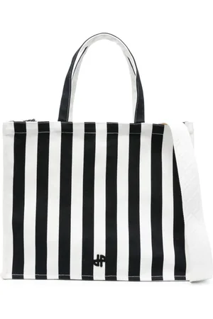 Patou Large JP striped canvas tote bag