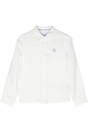 Trussardi Logo-embroidered linen shirt