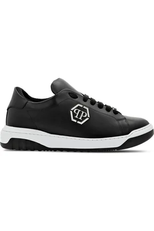Philipp Plein Logo-appliqué leather sneakers
