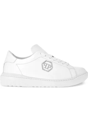 Philipp Plein Logo-appliqué leather sneakers