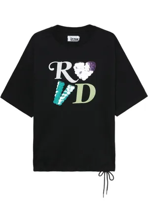 Izzue Sequin-embellished cotton T-shirt