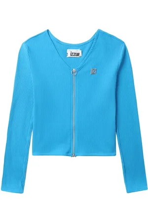 Izzue Zip-up ribbed-knit cardigan