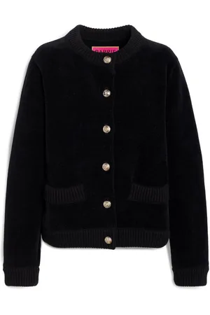 Barrie Velvet-effect fine-knit cardigan