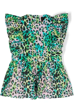 John Richmond Abstract leopard-print dress