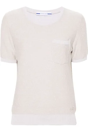Jacob Cohen Logo-embroidered bouclé T-shirt