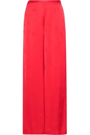 FORTE FORTE Star-jacquard satin trousers