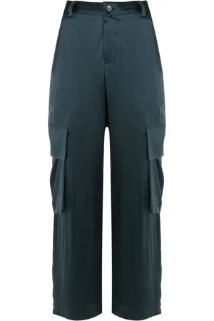 Uma Raquel Davidowicz Straight-leg silk cargo trousers