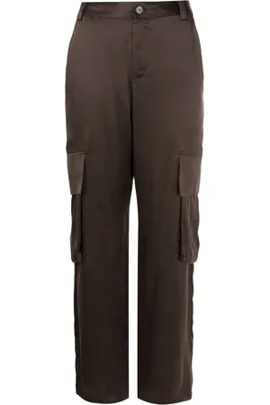 Uma Raquel Davidowicz Straight-leg silk cargo trousers
