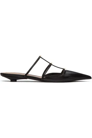 VALENTINO GARAVANI Caged leather mules