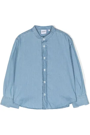 Aspesi Band-collar denim shirt