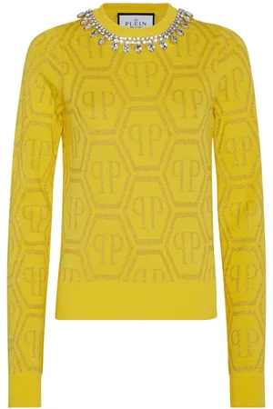 Philipp Plein Monogram crystal-embellished jumper