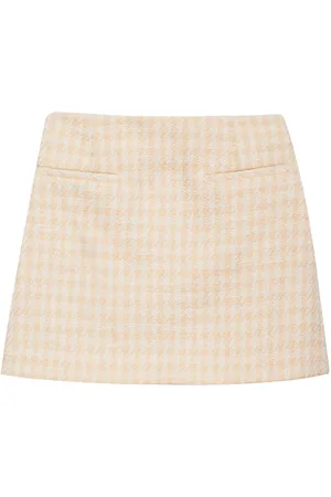 ANINE BING Vanessa houndstooth tweed miniskirt