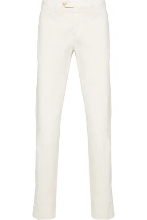 CANALI Pressed-crease slim-fit trousers