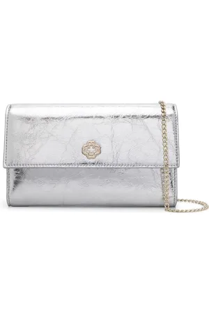 Maje Metallic leather chain wallet