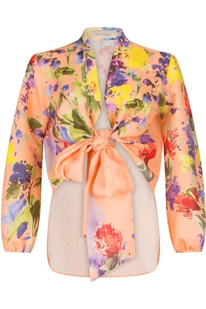 Silvia Tcherassi Floral linen blouse