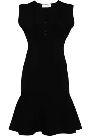 YVES SALOMON Peplum-hem midi dress