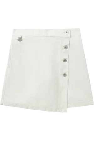Chocoolate Wrap-front denim shorts