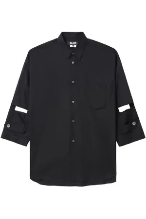 Comme des Garçons Cut-out cotton-poplin shirt