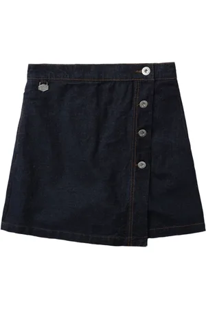 Chocoolate Wrap-front denim shorts